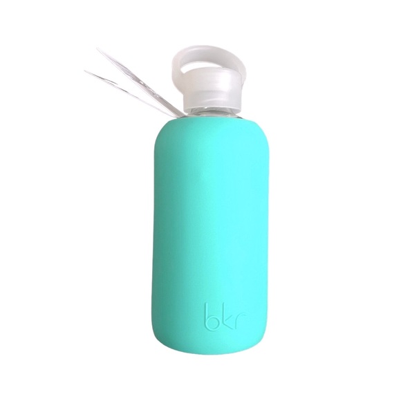 NEW BKR 16 oz. Glass & Silicone Water Bottle in Robin Blue - Picture 4 of 6